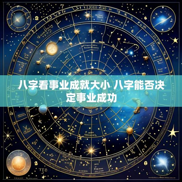 八字看事业成就大小 八字能否决定事业成功