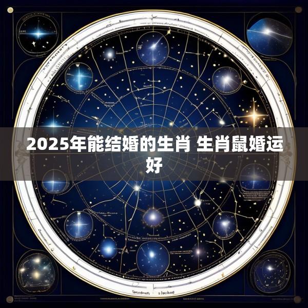 2025年能结婚的生肖 生肖鼠婚运好