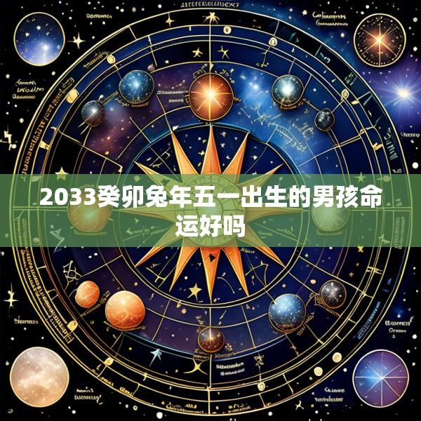 2033癸卯兔年五一出生的男孩命运好吗