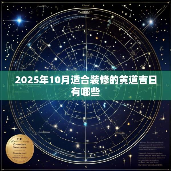 2025年10月适合装修的黄道吉日有哪些