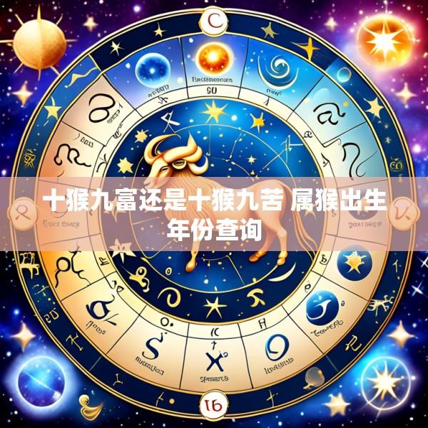 十猴九富还是十猴九苦 属猴出生年份查询