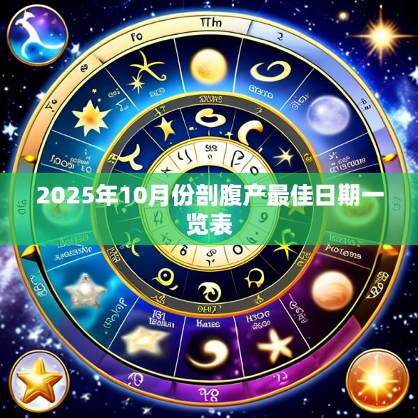 2025年10月份剖腹产最佳日期一览表
