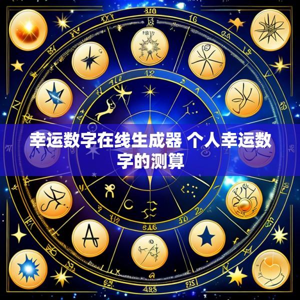 幸运数字在线生成器 个人幸运数字的测算