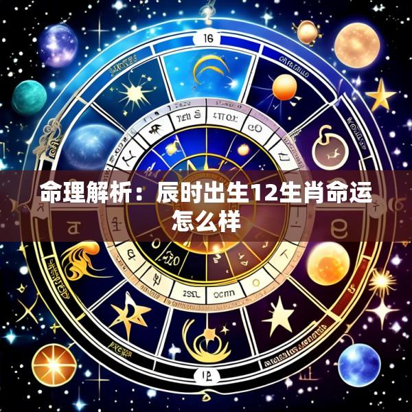 命理解析：辰时出生12生肖命运怎么样