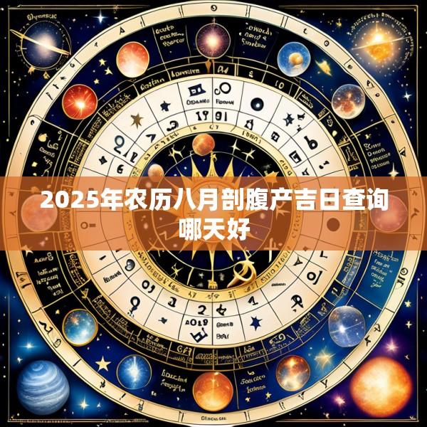 2025年农历八月剖腹产吉日查询哪天好