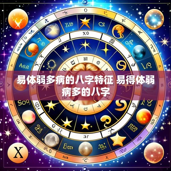 易体弱多病的八字特征 易得体弱病多的八字