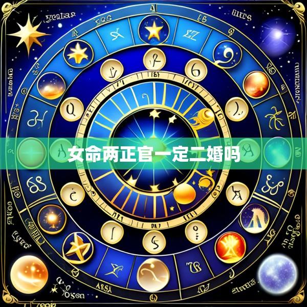 女命两正官一定二婚吗