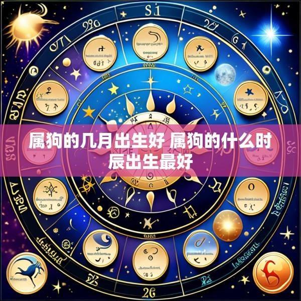 属狗的几月出生好 属狗的什么时辰出生最好