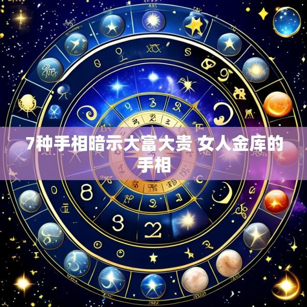 7种手相暗示大富大贵 女人金库的手相