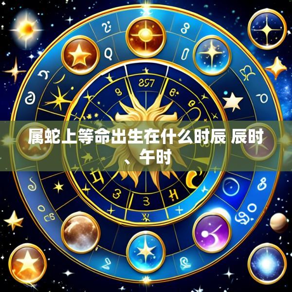 属蛇上等命出生在什么时辰 辰时、午时
