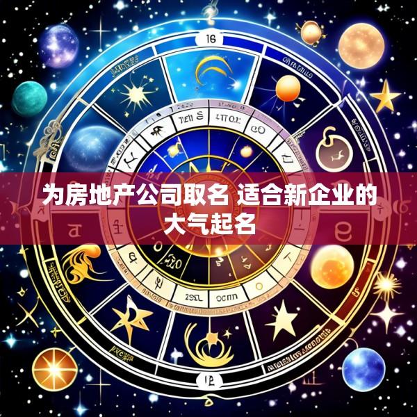 为房地产公司取名 适合新企业的大气起名