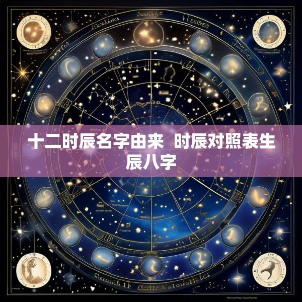 十二时辰名字由来  时辰对照表生辰八字