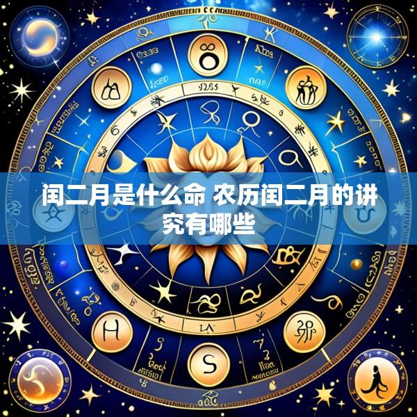 闰二月是什么命 农历闰二月的讲究有哪些