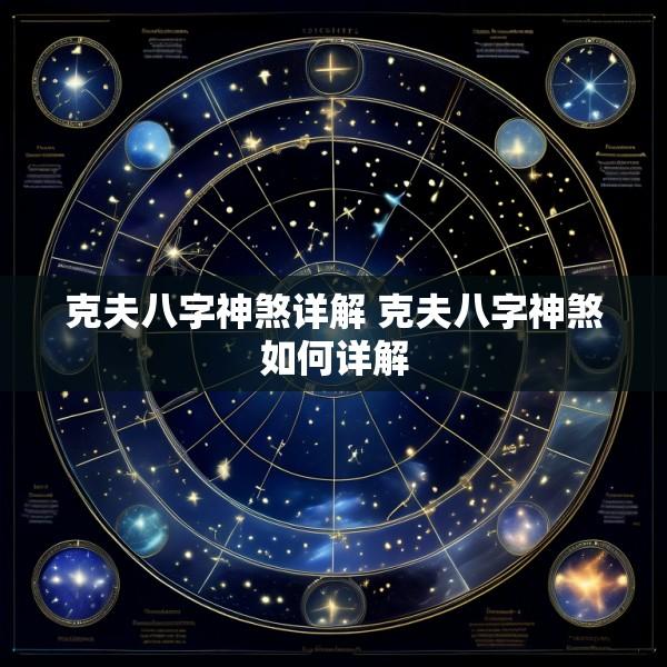 克夫八字神煞详解 克夫八字神煞如何详解