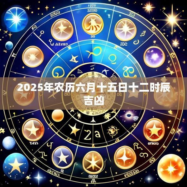 2025年农历六月十五日十二时辰吉凶
