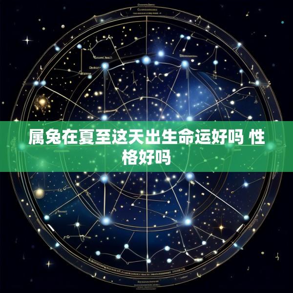 属兔在夏至这天出生命运好吗 性格好吗