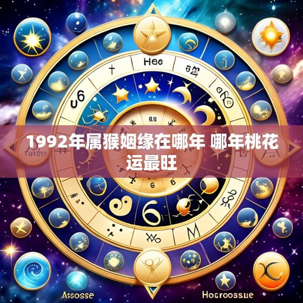 1992年属猴姻缘在哪年 哪年桃花运最旺
