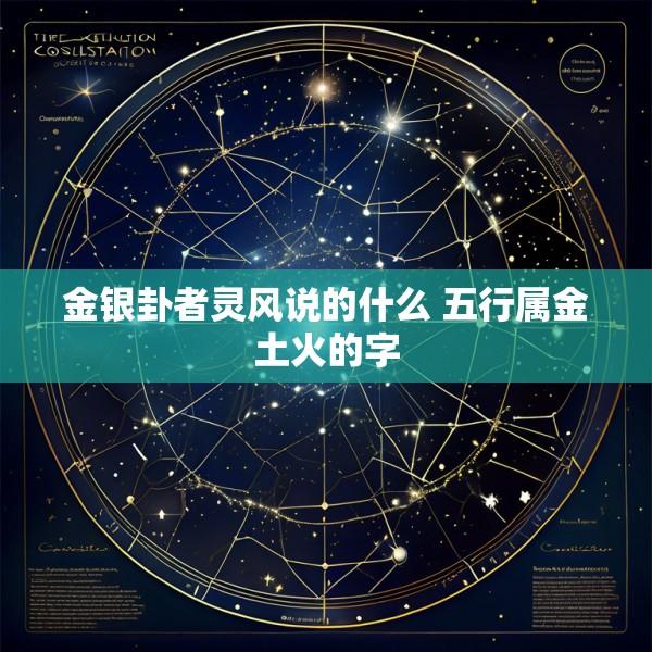 金银卦者灵风说的什么 五行属金土火的字