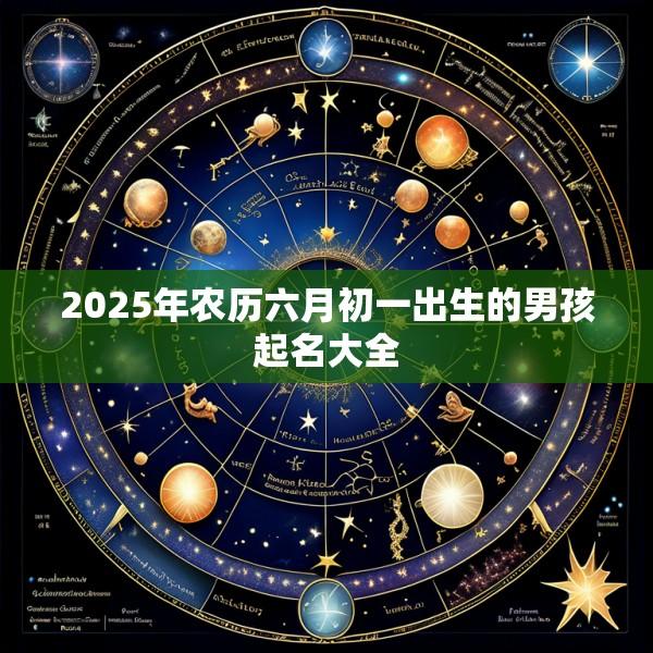 2025年农历六月初一出生的男孩起名大全