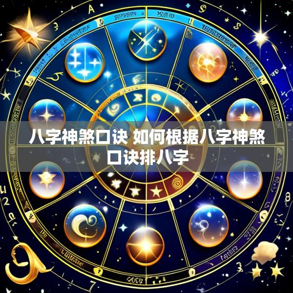 八字神煞口诀 如何根据八字神煞口诀排八字