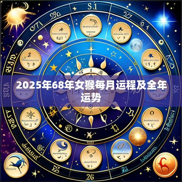 2025年68年女猴每月运程及全年运势