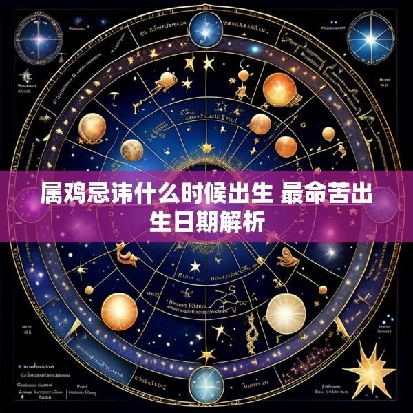 属鸡忌讳什么时候出生 最命苦出生日期解析