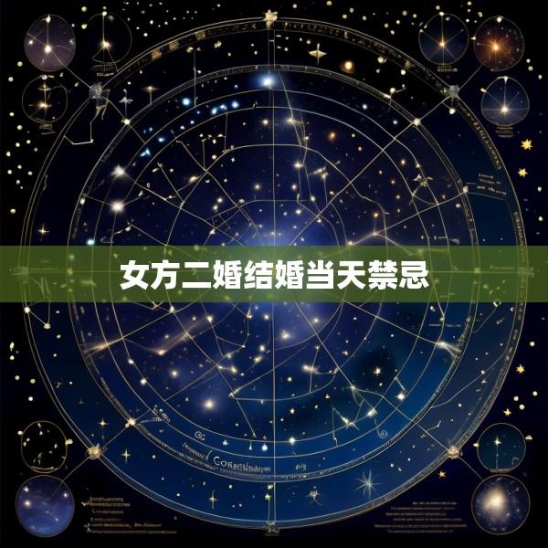 女方二婚结婚当天禁忌