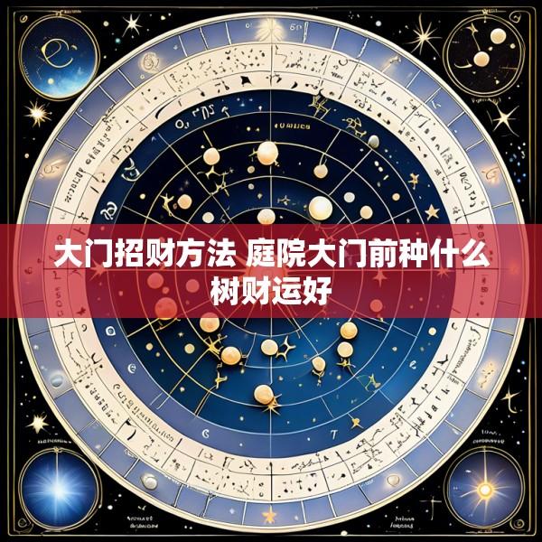 大门招财方法 庭院大门前种什么树财运好