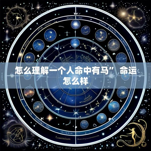 怎么理解一个人命中有马” 命运怎么样