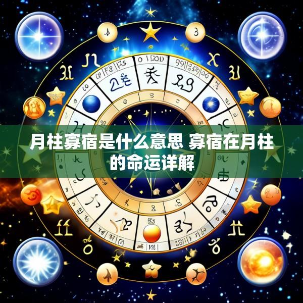 月柱寡宿是什么意思 寡宿在月柱的命运详解