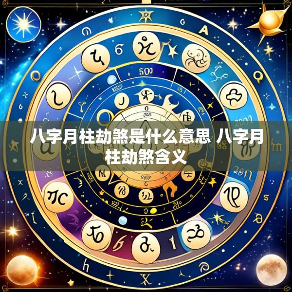 八字月柱劫煞是什么意思 八字月柱劫煞含义