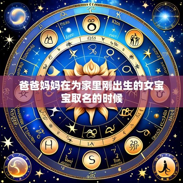 爸爸妈妈在为家里刚出生的女宝宝取名的时候