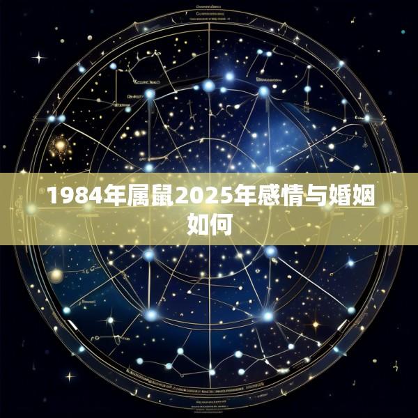 1984年属鼠2025年感情与婚姻如何