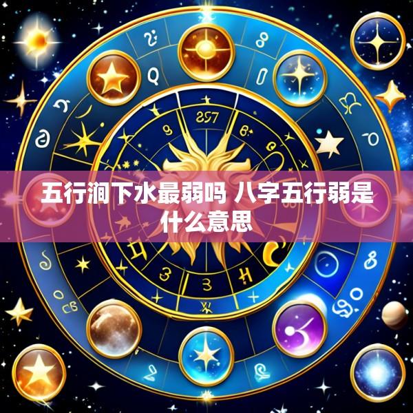 五行涧下水最弱吗 八字五行弱是什么意思