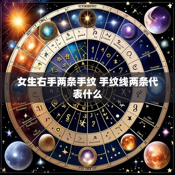女生右手两条手纹 手纹线两条代表什么