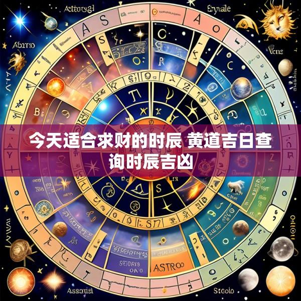 今天适合求财的时辰 黄道吉日查询时辰吉凶