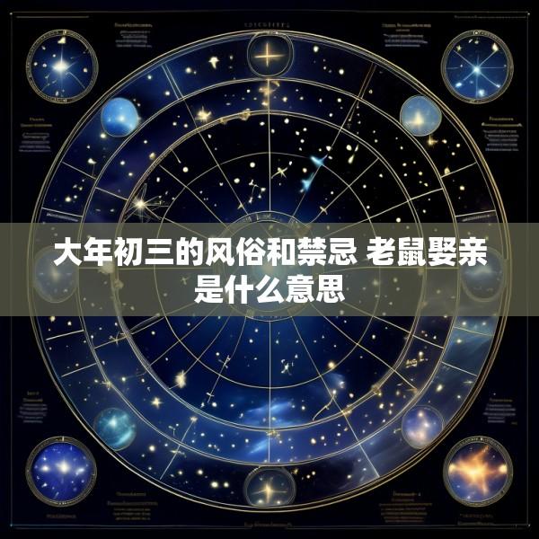 大年初三的风俗和禁忌 老鼠娶亲是什么意思