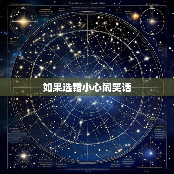 如果选错小心闹笑话