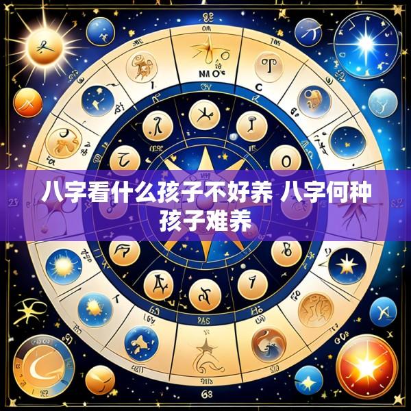 八字看什么孩子不好养 八字何种孩子难养