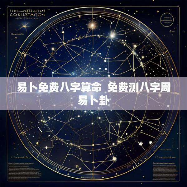 易卜免费八字算命  免费测八字周易卜卦