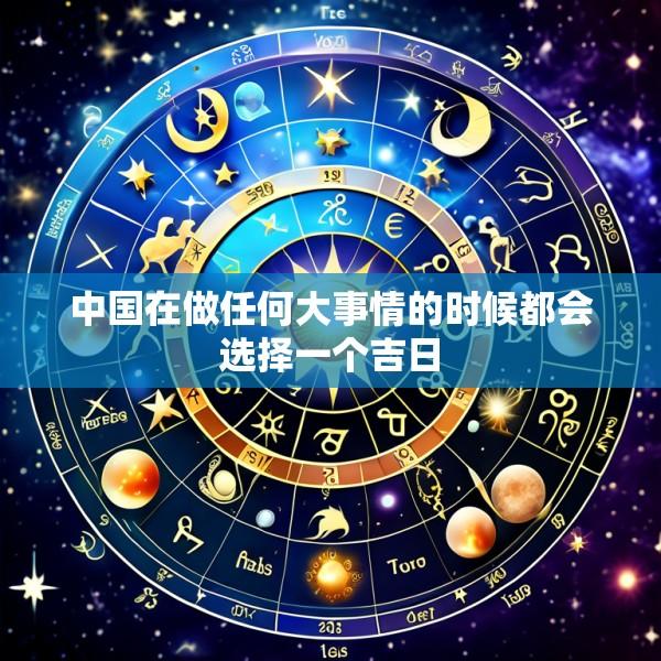 中国在做任何大事情的时候都会选择一个吉日