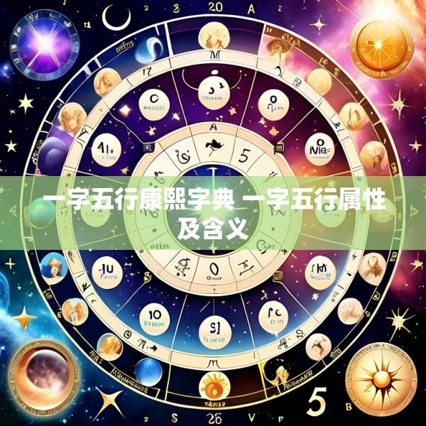 一字五行康熙字典 一字五行属性及含义