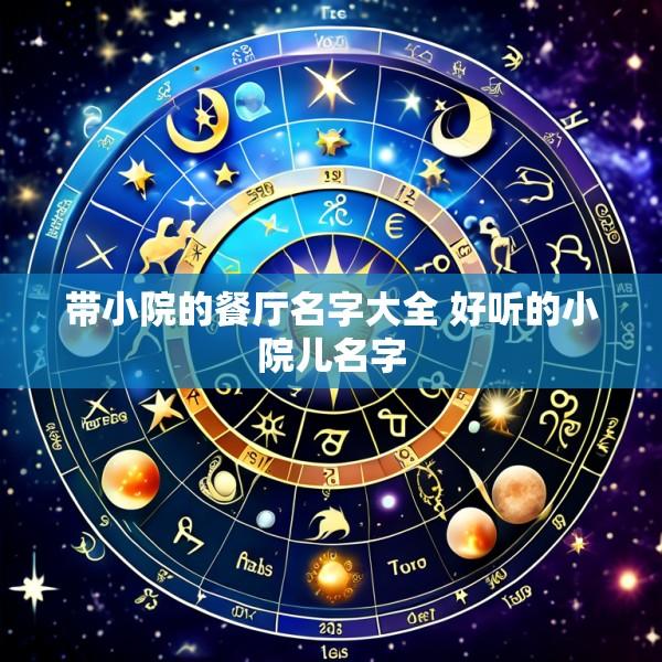 带小院的餐厅名字大全 好听的小院儿名字