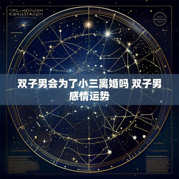 双子男会为了小三离婚吗 双子男感情运势