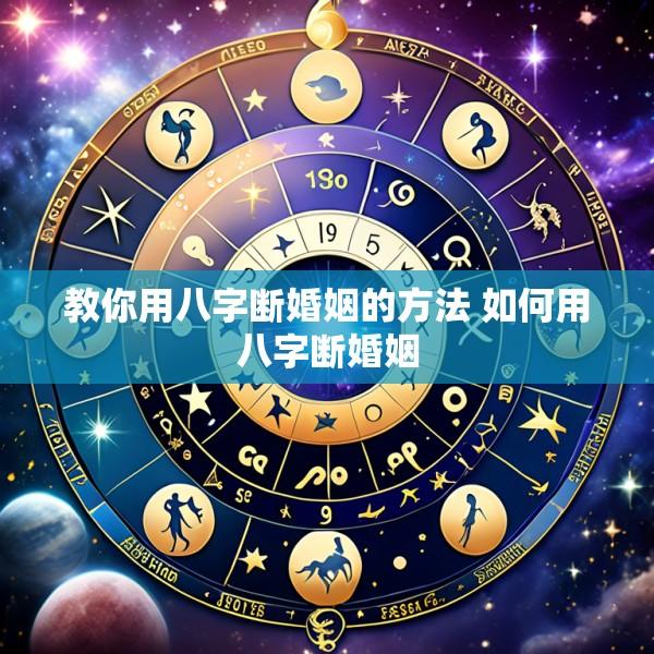 教你用八字断婚姻的方法 如何用八字断婚姻