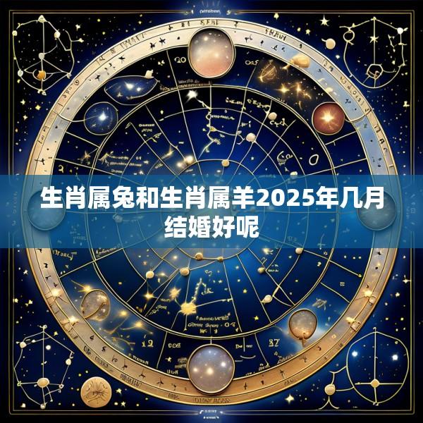 生肖属兔和生肖属羊2025年几月结婚好呢