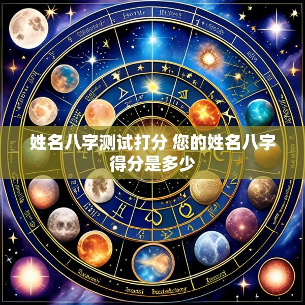 姓名八字测试打分 您的姓名八字得分是多少
