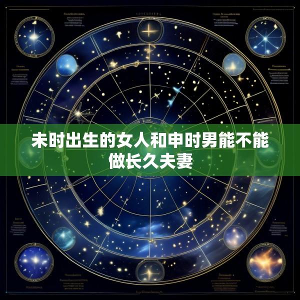 未时出生的女人和申时男能不能做长久夫妻