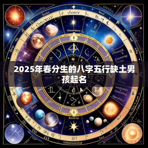 2025年春分生的八字五行缺土男孩起名