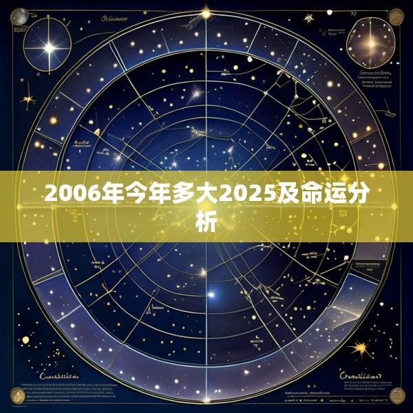 2006年今年多大2025及命运分析